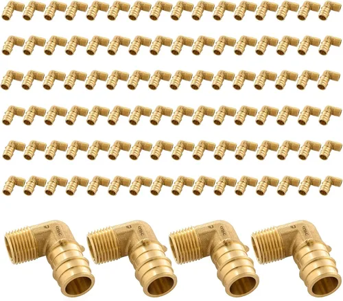 Miniatura 9 de Codo NPT macho de 1/2 x 1/2 pulgadas, accesorios de expansión PEX-A, para accesorios de manguera de tubería PEX, ASTM F1960 (PEX1960097)