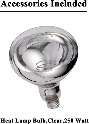 Miniatura 7 de Lámpara colgante de calor de alimentos infrarrojos Calentador de alimentos Fry Luz de calefacción 250W con cable retráctil (Dia29 cm (oro))