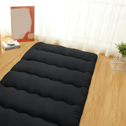 Miniatura 4 de Colchón japonés de suelo futón, futón de 3 pulgadas de grosor, portátil, plegable, tatami para sofá, tumbona, camping, dormitorio, yoga, dormir