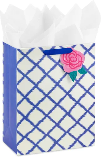 Miniatura 8 de Hallmark Bolsa de regalo mediana de 9 pulgadas con papel de seda (flores brillantes) para Pascua, cumpleaños, despedidas de soltera, bodas, baby