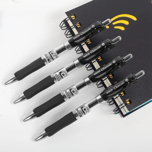 Miniatura 9 de Bolígrafos de gel, bolígrafos de gel retráctiles, escritura suave, gran capacidad, adecuados para trabajar o estudiar, paquete de 12, 0.028 in Negro