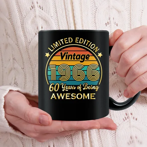 Miniatura 6 de QUPT Regalos de 60 cumpleaños para hombres, taza de 60 cumpleaños de 1964, regalo para hombres y mujeres, información sobre la antigüedad de 1964