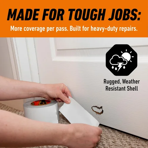 Miniatura 7 de GORILLA Tape Tough & Wide, Cinta adhesiva blanca, 7.32 cm x 22.86 m (paquete de 1) - Resistente para uso pesado y resistente a la intemperie