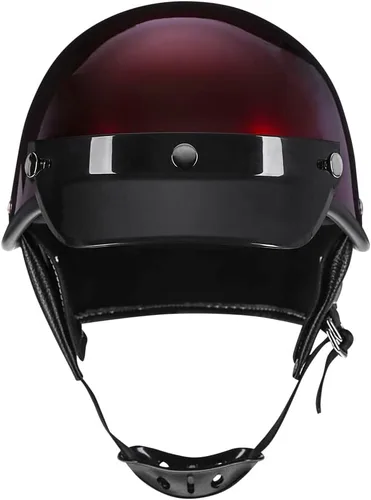 Miniatura 2 de Motorcycle Retro Half Helmet Bicycle Scooter Moped Jet Motorbike Helmet DOT Certified