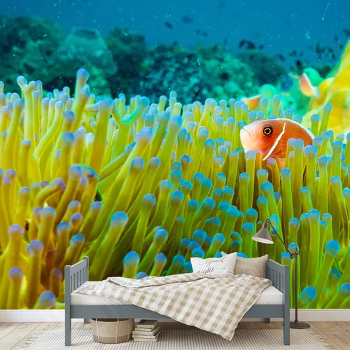 Miniatura 23 de SIGNWIN Adhesivo mural removible para pared, otoño, campo, cabaña, bosque, naturaleza, desierto, fotografía, realismo, paisaje decorativo, colorido
