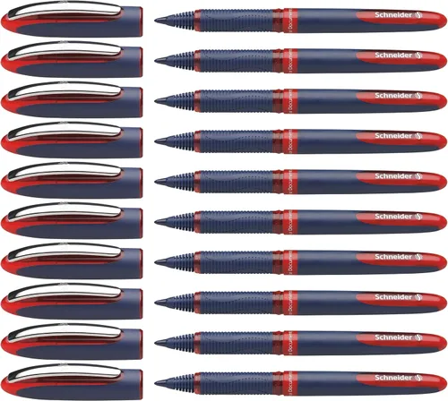 Miniatura 9 de Schneider One Business - Bolígrafo de punta rodante, punta ultra suave de 0,6 mm, barril azul, tinta negra, caja de 10 bolígrafos (183001)