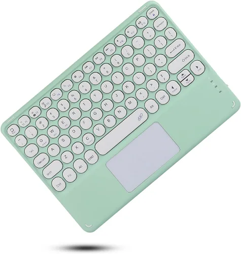 Miniatura 6 de Funda de teclado para Galaxy Tab A8 de 10.5 pulgadas, modelo 2022 SM-X200/X205/X207, teclado táctil, teclado Bluetooth, linda llave redonda, teclado