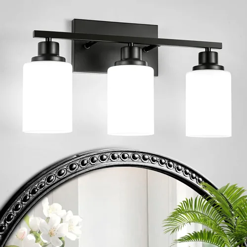 Miniatura 19 de 4 Luces Accesorios de Iluminación para Baño Níquel Cepillado Luz de Tocador Sobre Espejo Moderno Estilo Granja Apliques de Iluminación de Pared