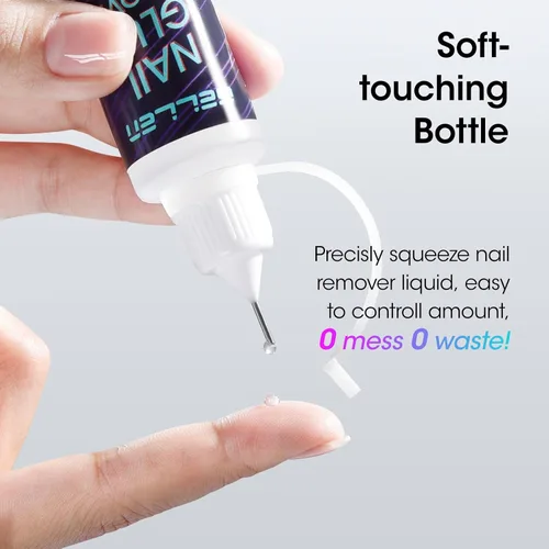 Miniatura 4 de Gellen Pinpoint - Removedor de pegamento de uñas para prensas, 0.68 onzas líquidas sin acetona, removedor de pegamento suave, removedor