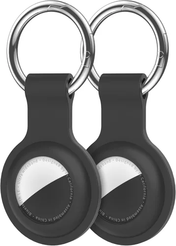 Miniatura 10 de Paquete de 4 llaveros compatibles con AirTag para AirTag de 1ª y 2ª generación, para AirTag de 1ª y 2ª generación, funda para AirTag, rastreador