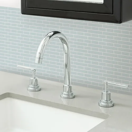 Miniatura 3 de In Home NH2361 - Azulejos de vidrio Marino adhesivos con protector para salpicaduras, Azul