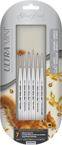 Miniatura 17 de Silver Brush Limited UMS-2412S Ultra Mini Explorer - Juego variado de pinceles para acuarela, gouache, tintas, tintas, acrílicos y pinturas de Set