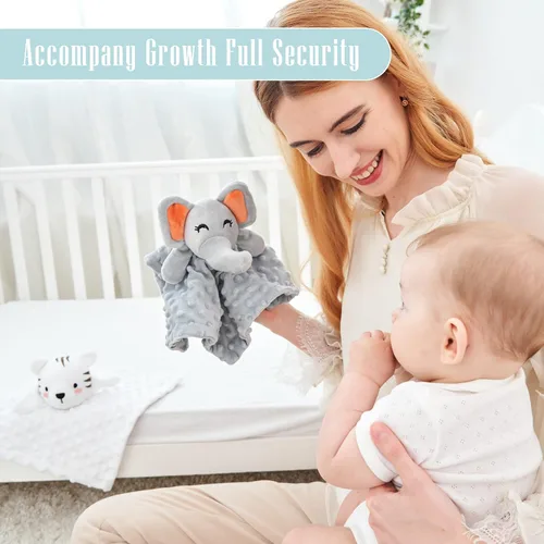 Miniatura 3 de Cute Castle Manta de seguridad para regalos de bebés, suave, unisex, esencial para recién nacidos, para niños y niñas, juguete neutro