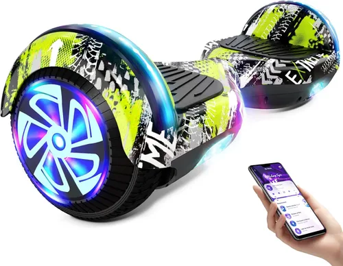Miniatura 11 de Scooter con luces LED Bluetooth Corlorful, ruedas de 6.5 pulgadas, scooter de motor dual de 300 W para niños, niñas, niños y adultos, todas las Rosa