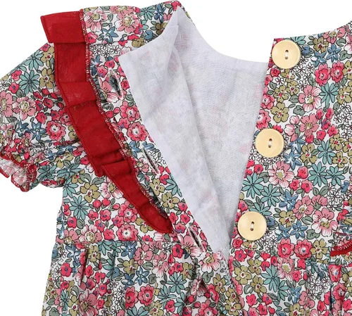 Miniatura 6 de Peleles de algodón con volantes para bebé, ropa de primavera y verano, overcross