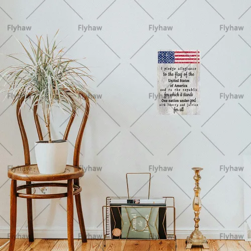 Miniatura 4 de Letrero de metal para decoración de bandera americana, letrero de metal para el hogar, cocina, sala de estar, póster de metal de 8 x 12 pulgadas
