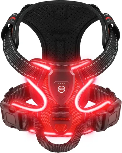 Miniatura 11 de Arnés para Perro Villabliss con Luz LED - Arnés para Perro Recargable para Caminatas Nocturnas, Tres Modos de Iluminación, Intermitente por Más