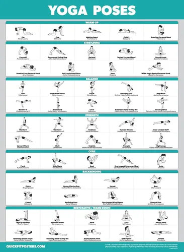 Miniatura 8 de Paquete de 4 – Volumen de entrenamiento de pilates 1 y 2 + Poses de yoga Volumen 1 y 2 – Juego de póster de ejercicio