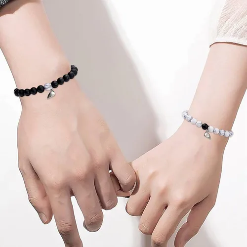 Miniatura 4 de Pulseras para parejas, para él y ella, regalos a juego, pulseras de joyería