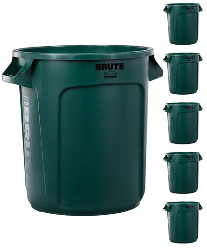 Miniatura 11 de Rubbermaid Commercial Products BRUTE - Contenedor de basura/residuos redondo de trabajo pesado, 10 galones, rojo, contenedor de desechos
