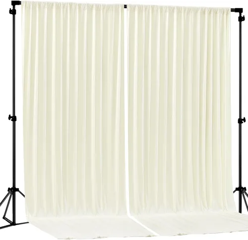 Miniatura 59 de Cortinas de Fondo Beige - Cortinas de Poliéster Sin Arrugas para Fotografía, Cortinas de Fondo para Fiestas, para Decoraciones de Baby Shower
