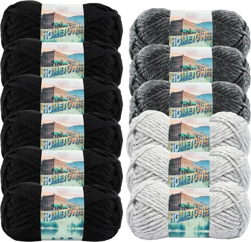 Miniatura 36 de Lion Brand Yarn Hometown - Ovillo de lana súper voluminoso para tejer, ganchillo y manualidades, 1 unidad, Phoenix Azalea