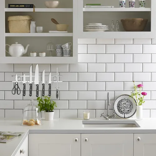 Miniatura 9 de Soporte magnético para cuchillos de pared, tira magnética de acero inoxidable de 18 pulgadas, soporte magnético para cuchillos de pared con ganchos
