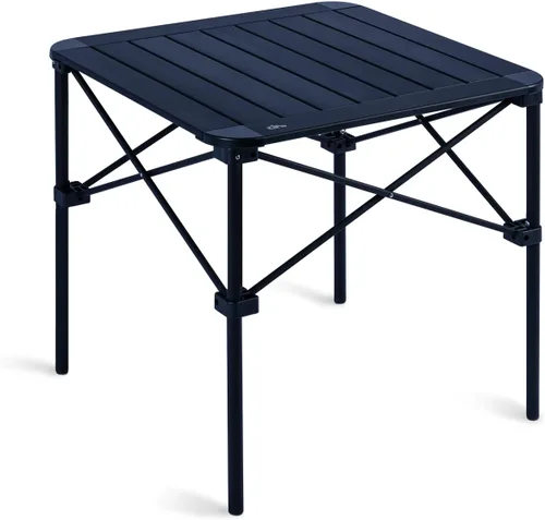Miniatura 10 de iClimb Mesa ligera y estable de aluminio plegable cuadrada con parte superior enrollable y bolsa de transporte para acampar, picnic, patios