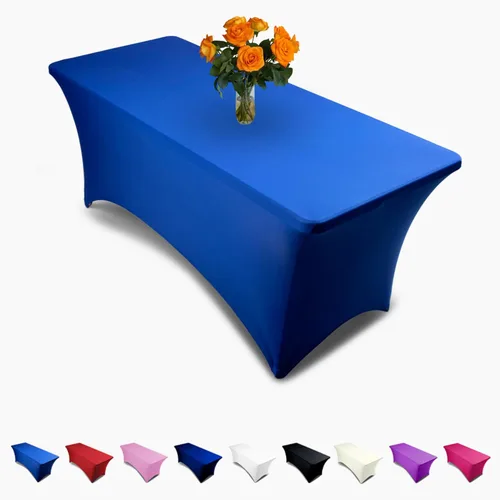 Luxury Collection - Mantel elástico de elastano, resistente a las arrugas, las manchas y el agua, funda ajustable de 6 pies, perfecto para mesas
