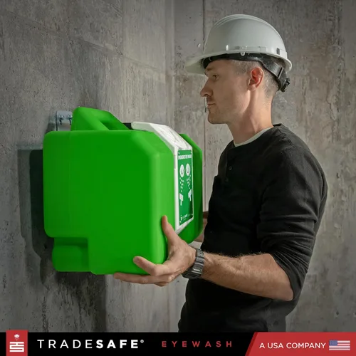 Miniatura 9 de TRADESAFE Estación de lavado de ojos de emergencia: estación portátil de lavado de ojos aprobada por OSHA, primeros auxilios de lavado de ojos de 8