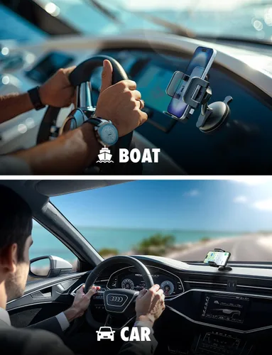 Miniatura 8 de Bracketron Griplox - Soporte de teléfono impermeable para barcos, soporte de ventosa marina con funda sellada, soporte seguro para teléfono