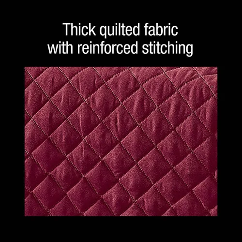 Miniatura 6 de Collections Etc - Funda protectora acolchada, reversible y resistente a derrames para muebles con lazos - Cubre el fondo del asiento, el respaldo
