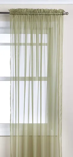 Miniatura 39 de Stylemaster Elegance Cenefa recta de gasa transparente, 60 x 14 pulgadas, color dorado