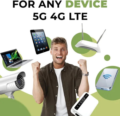 Miniatura 3 de Tarjeta SIM de datos prepagada, alta velocidad, 5G 4G LTE, red nacional de AT&T, solo plan de datos, servicio de Internet, sin contrato.