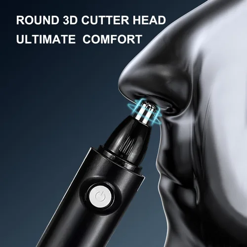 Miniatura 6 de Recortador de nariz para hombres y mujeres, removedor profesional de cejas y vello facial, IPX7 impermeable, recargable por USB, fácil limpieza