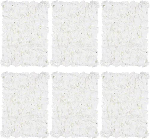 Miniatura 14 de BLOSMON Panel de Pared de Flores Telón de Fondo Decorativo Rubor Telón de Fondo Floral Artificial para Boda Fiesta Baby Shower Nupcial, 6 Piezas