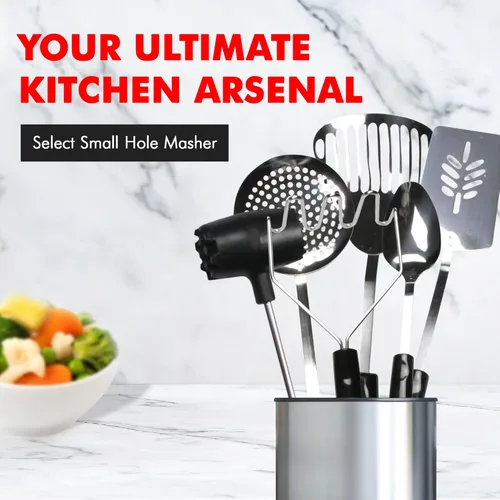 Miniatura 2 de Chef Craft Select - Machacador resistente, 10.25 pulgadas, acero inoxidable/negro
