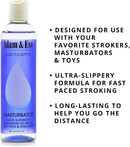 Miniatura 5 de Adam and Eve Lube Gel a base de agua de 8 onzas añade una suavidad superior para su uso con juguetes y Strokers Lubricante personal seguro de látex