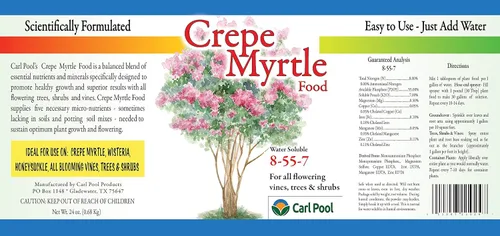 Miniatura 2 de Alimento para plantas de mirto crepé - Soluble en agua 24oz 8-55-7- Carl Pool Fertilizers