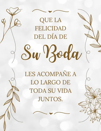 Greeting Card Que La Felicidad Del Dia De Su Boda Les Acompane Toda Su Vida - Que La Felicidad Del Día De Tu Boda Esté Con Usted Durante Toda Tu