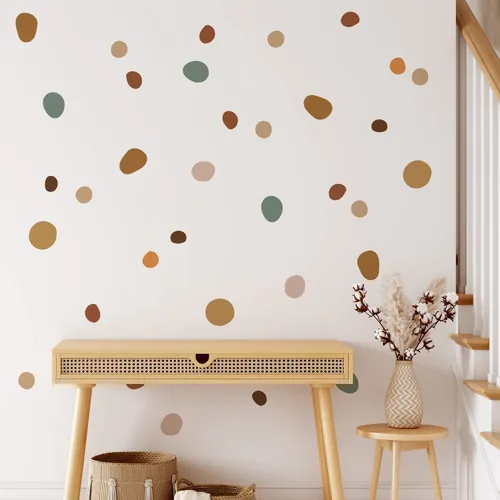 Miniatura 12 de Calcomanías de pared de lunares coloridos, pegatinas de pared de puntos de acuarela para niños, bebés, niñas, adolescentes y habitación de guardería