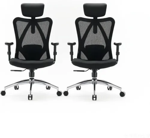 Miniatura 13 de Sihoo - Silla de oficina ergonómica, silla de escritorio con respaldo alto, reposacabezas ajustable con reposabrazos 2D, soporte lumbar y ruedas