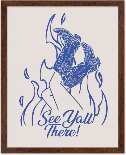 Miniatura 31 de Poster Master Póster de You've Yeed Your Last Haw, estampado retro de vaquero azul, arte occidental, arte moderno, arte del salvaje oeste, regalo