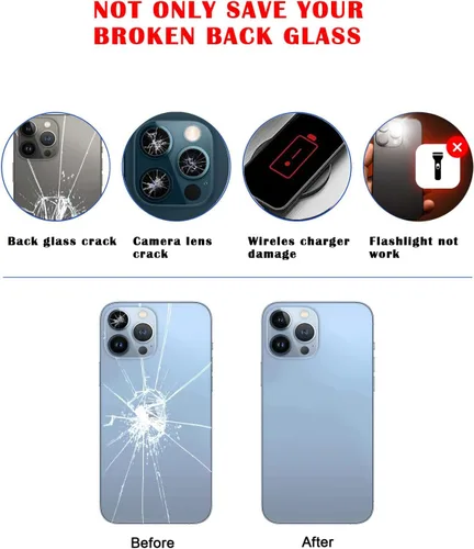 Miniatura 5 de Reemplazo de cristal trasero para iPhone 15Pro Max con herramientas Repir Big Hole OEM Rear Cover Glass Pre-Installed Internal Parts Easier