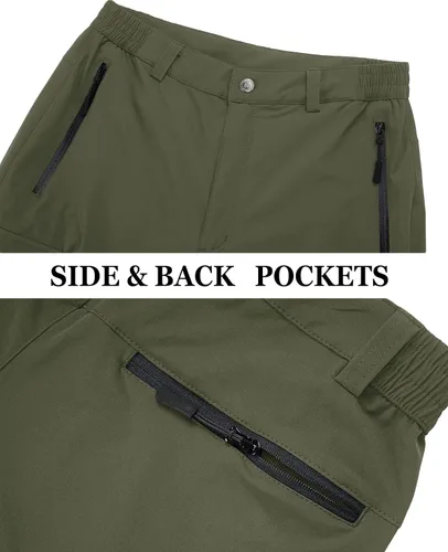 Miniatura 3 de MAGCOMSEN Pantalones de senderismo para hombre, ligeros, elásticos, versátiles, impermeables, de secado rápido, para pesca, campamento