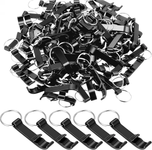 Cunhill 100 llaveros de aluminio para abrebotellas, bolsillo para cerveza, barra pequeña, garra, llavero, anillo, abrebotellas de alta resistencia