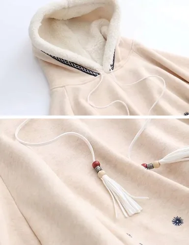 Miniatura 3 de Flygo Capa con capucha y forro polar para niña con estampado floral