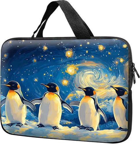 Miniatura 13 de Funda para laptop con asa de 17 pulgadas, impermeable, diseño de leopardo, compatible con MacBook Air, Pro, HP, Dell, Lenovo, ASUS