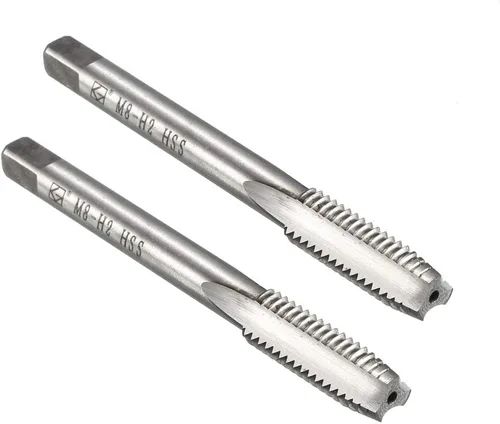 Miniatura 8 de uxcell Métrica máquina de grifo M8 x 1 H2 acero de alta velocidad 3 flautas rectas roscado roscado reparación de maquinista herramienta de bricolaje