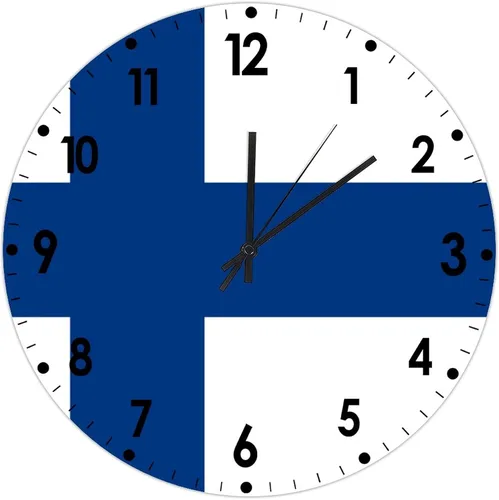 Miniatura 221 de Cheyan Reloj de pared con bandera de Canadá de 12 pulgadas, silencioso, sin tictac, de PVC, funciona con pilas, reloj redondo decorativo, regalo
